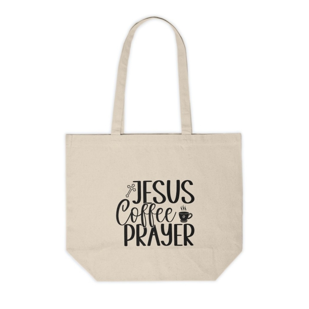 Jesus, Coffee, Prayer Custom Canvas Tote Bag
